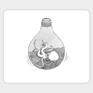 Octopus in a Bulb Sticker